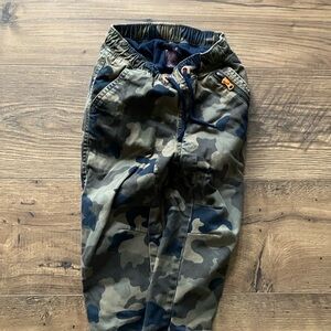 Cat & Jack Blue and Green Camouflage Lined Pants